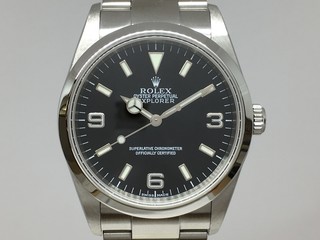 トケマー :: ROLEX / ロレックス :: 【現金特価】 ロレックス エクスプローラーⅠ 114270 K番 メンズ 黒文字盤 自動巻 中古A 10015937 (124120)