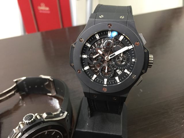 ベルト訳あり ウブロ HUBLOT 311.SM.1170.GR ビッグバン アエロバン デイト 自動巻き メンズ _718966