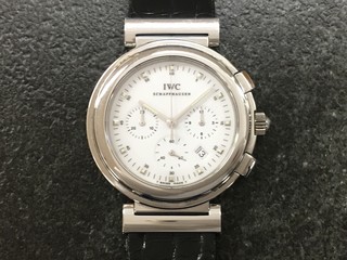 トケマー :: IWC / インターナショナルウォッチカンパニー :: IWC ダ・ヴィンチ SL クロノグラフ 3728-001M 中古B メンズ 白文字盤 クォーツ 2921948 (130373)