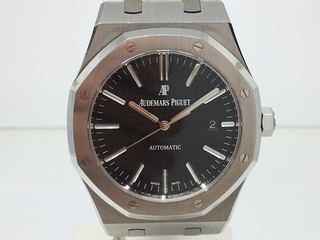 トケマー :: AUDEMARS PIGUET / オーデマピゲ :: オーデマ・ピゲ ロイヤルオーク 15400ST.OO.1220ST.01 41mm 中古B メンズ 黒文字盤 自動巻 2911822 (101308)