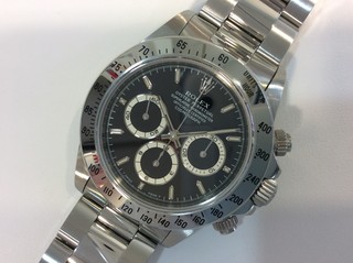 トケマー :: ROLEX / ロレックス :: 【現金特価】 ロレックス コスモグラフ デイトナ 16520 ブラック U番 エルプリメロ 中古A 10080493 (161987)