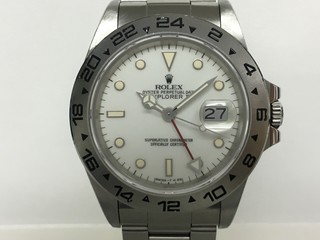 トケマー :: ROLEX / ロレックス :: ロレックス エクスプローラーⅡ 16550 9番台 アイボリー文字盤 自動巻 中古B 10054378 (160844)