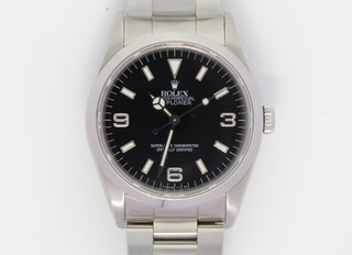 【シングルロック】 ROLEX ロレックス エクスプローラーⅠ 14270 X番 1992年式 トリチウム 中古A ﾒﾝｽﾞ 自動巻き ステンレススチール (159369)