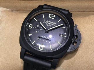パネライ ルミノール1950 10Days PAM00335 R番 メンズ 黒文字盤 自動巻き 中古A 10013574 (149173)