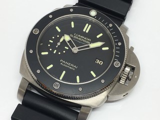 パネライ ルミノール1950 サブマーシブル アマグネティック3デイズ チタニオ PAM00389 P番 メンズ 黒文字盤 自動巻 中古A 10071312 (149053)