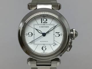 CARTIER カルティエ パシャC 35mm W31074M7 ユニセックス 白文字盤 自動巻 中古A 10041669 (206630)