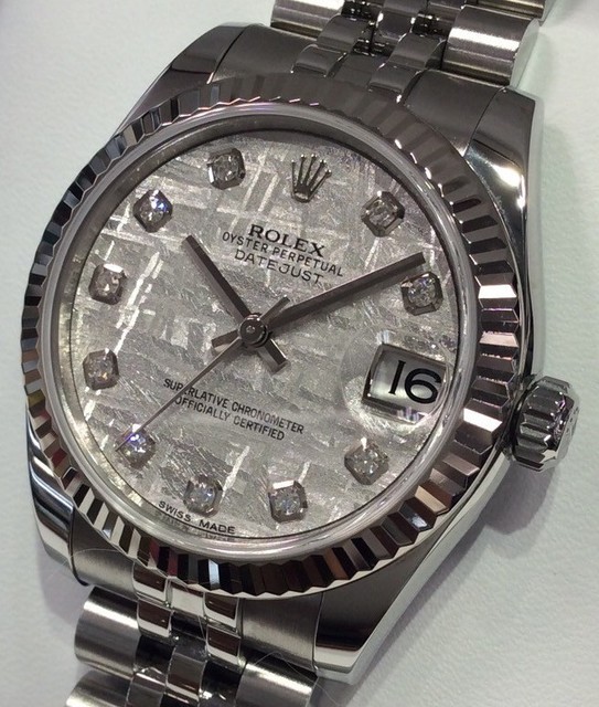 【レア!!】ロレックス デイトジャスト メテオライト ボーイズサイズ これぞパワーストーン腕時計！