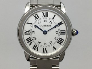 トケマー :: CARTIER / カルティエ :: カルティエ ロンドソロ SMサイズ W6701004 レディース シルバー文字盤 クォーツ 中古A 2923043 (122838)