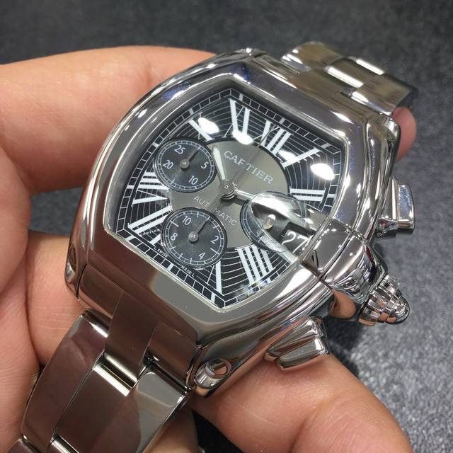 ベルト訳あり☆ 【CARTIER】カルティエ ロードスターXL クロノグラフ W62020X6 自動巻き メンズ_732498【ev15】