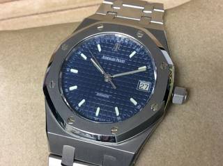 オーデマ・ピゲ ロイヤルオーク 36mm 14790ST.OO.0789ST.08A ブルー メンズ SS 自動巻き 中古AB 10324982 (213382)