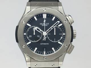 トケマー:HUBLOT ウブロ クラシックフュージョン チタニウム クロノグラフ 521.NX.1170.LR メンズ 黒文字盤 自動巻 中古B 10065172 (197235)